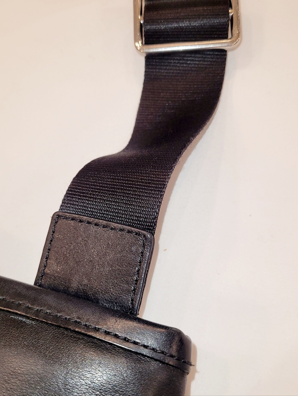 Tumi Black Leather Crossbody with Tassel Charm - Picture 9 of 9